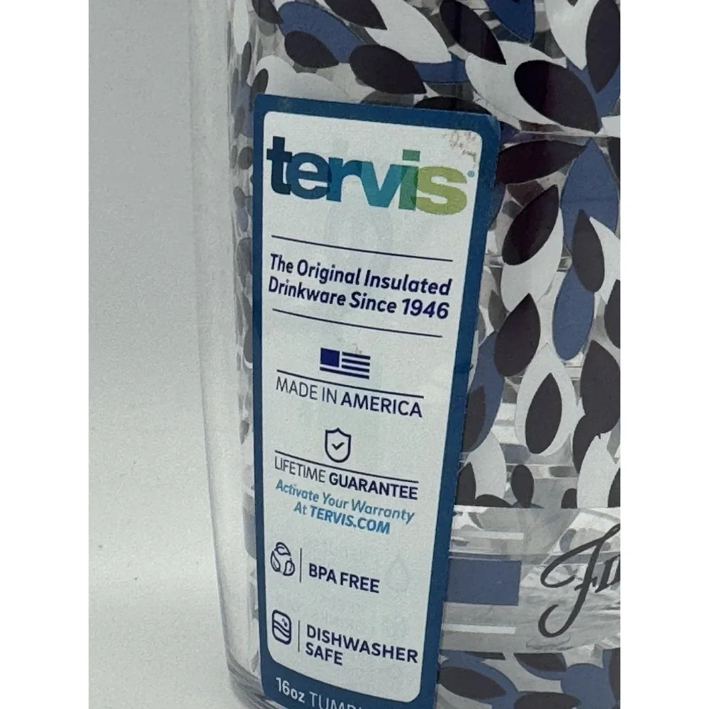 TERVIS‎ Tumbler FIESTA Lapis Calypso Blue 16oz Navy With Lid